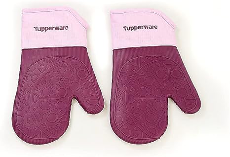 Amazon De Tupperware Backen Ofenhandschuh Lila Rosa Ofen Topflappen Silikon 2