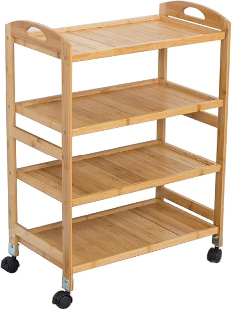 Amazon フルバンブーサービングワインカートティーバートロリードリンク酒ユーティリティ収納 棚 キッチン用バスルームホテル高級店美容室 2色 キッチンワゴン 収納カート オンライン通販