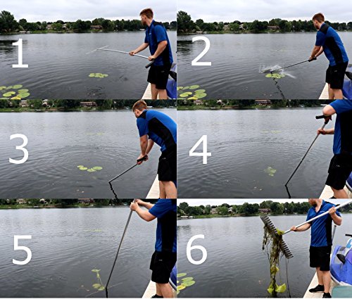 Shore-Tech industries WeedRipper Aquatic Weed Puller Remover for Lake & Pond Sea Weed (11-ft handle)