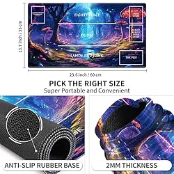 EDGFRTOIO Playmat with Zones for MTG Card Game