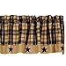 Black Farmhouse Star Valance