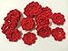 PEPPERLONELY Brand 20PC Red Eight Petals 2 Inch Crocheted Flower Appliques Embellishments