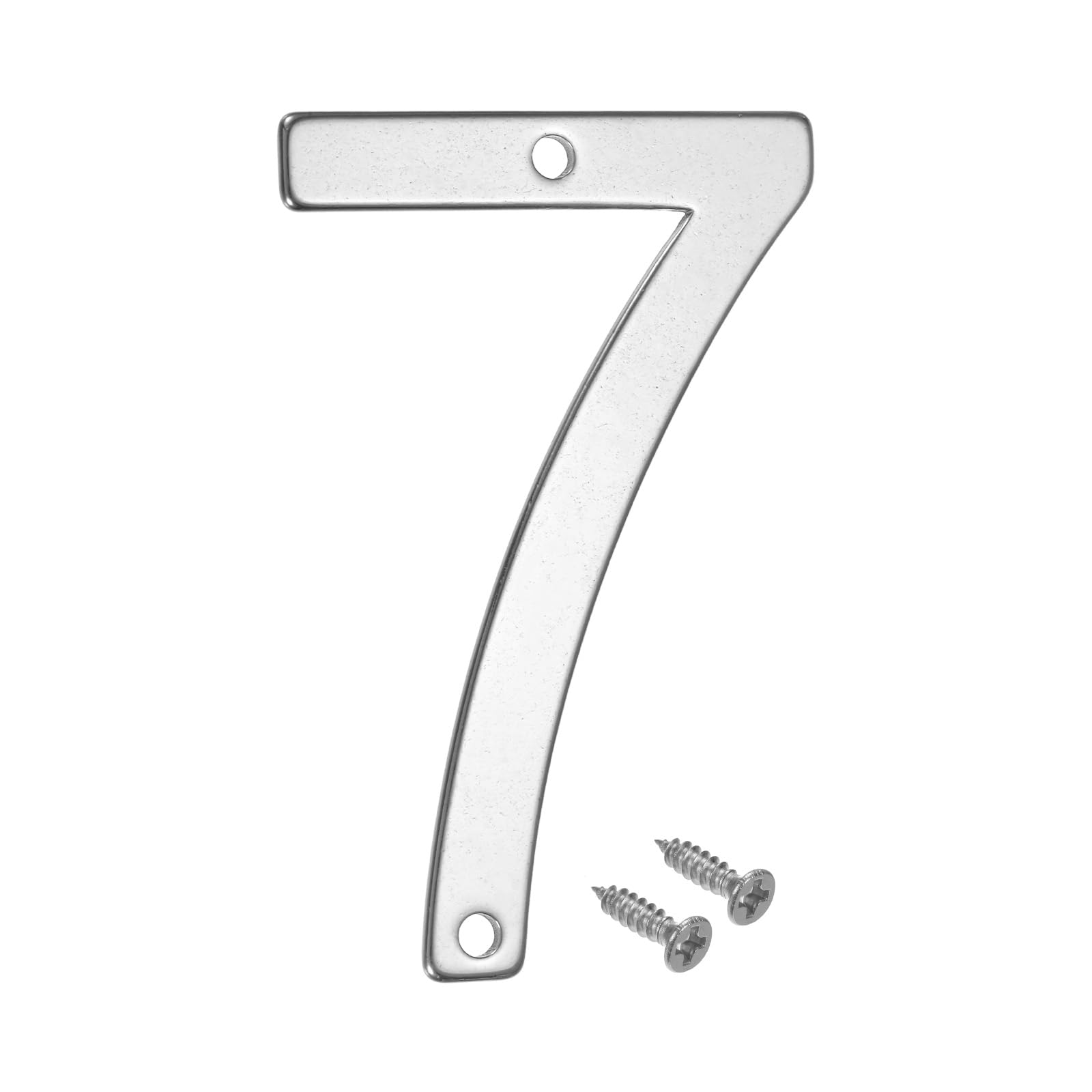 M METERXITY 1-Pack House Number, 3 Inch 304 Stainless Steel Mailbox Number Door Number Signage for Garden/Hotel/Mailbox/Address/Sign, House Number for Outside [Number 7, Silver]