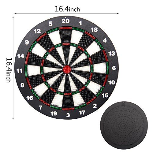 Ylovetoys Dart Board Soft Tip Safety Kids Dart Board Set Boys Toys Gifts, 16.4 inch Rubber