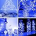 MINGER 12 Packs Fairy String Lights, 3.3FT 20 LEDs Battery Operated Jar Lights Bedroom Patio Wedding Party Christmas (Blue)