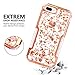 iPhone 8 Plus Case, HianDier Clear Glitter iPhone 7/8 Plus Protective Gel Case Pearl Foil Embedded Cute Case Shock Absorption Bumper Soft TPU Cover Case for iPhone 7 Plus & 8 Plus - Rose Gold