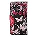 2014 New Wallet Pu Leather Magnetic Flip Hard Case Cover Stand for Motorola Moto G Generation One (Black Butterfly)