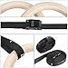Femor Gym Rings, Wood Gymnastic Rings 1100lbs with 15ft Adjustable Straps, Heavy Duty Gym Equipment for Cross-Training Workout, Strength Training, Gymnastics, Fitness, Pull Ups and Dips (Set of 2)