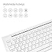Rapoo 2.4G Multimedia Wireless Keyboard and Mouse 2-in-1 Combo for PC(White)