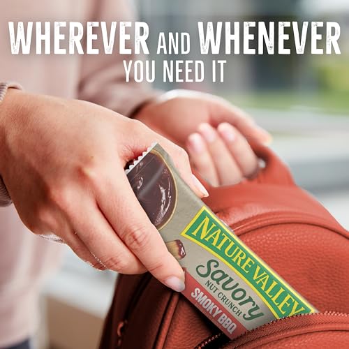 NATURE VALLEY SAVORY NUT CRUNCH BARS, SMOKY BBQ, 0.89 OZ, 5 BARS