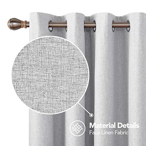 Buy Deconovo Grey Blackout Curtains 100 Black Out, 2 Panels 108 Inches