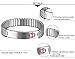 JF.JEWELRY Medical Alert ID Bracelet for Men and Women Stainless Steel Stretch Pull Cuff Bangle