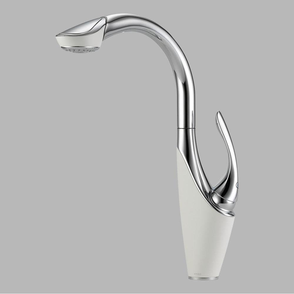Delta Valdosta Single Handle PullOut Kitchen Faucet with Soap