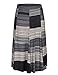 Chicwe Women's Plus Size A Line Flared Knee Long Skirt with Stretch Waistband 22