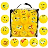 Youngever 50 Emoji Pit Balls, Ball Pit, Crush Proof Plastic Ball Pit with Sturdy Clear Bag