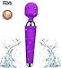 Water Resistant 10 Powerful Multi-Speed Cordless Power Wand Massager Vibrators For Women Rechargeble Waterproof Personal Wireless (purple)
