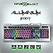 ONEXELOT Gaming Keyboard Aluminum Led Backlight USB Wired Best Keyboard Game with 19 Anti-Ghosting Keys for Windows and Mac (Silver) mod WARDEN