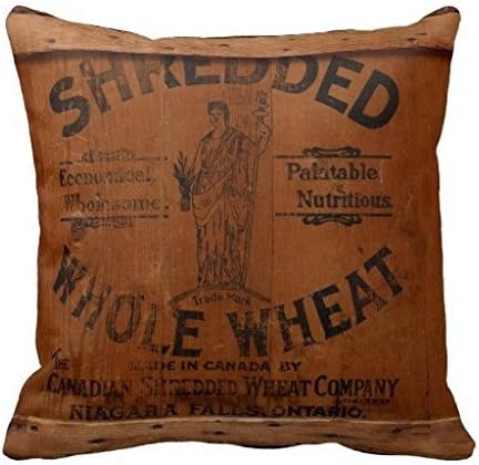 Vintage Wood Shipping Crate Photo Industrial Chic Throw Pillow Case