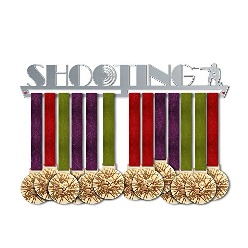 Shooting Medal Hanger Display - Wall Mounted Award Metal Holder - 100% Stainless Steel Rack for Champions