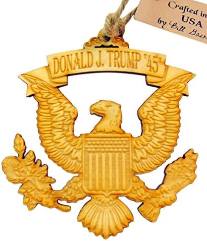 Donald Trump Christmas Ornament Wooden Tree Decoration 45th President Made in The USA