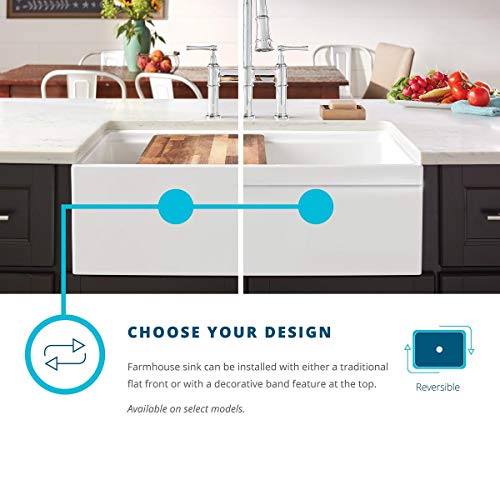 Elkay SWUF3320WH Fireclay 60/40 Double Bowl Farmhouse Sink with Aqua