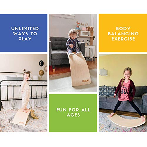Wooden Wobble Balance Board for Kids Montessori Early Learning Curvy