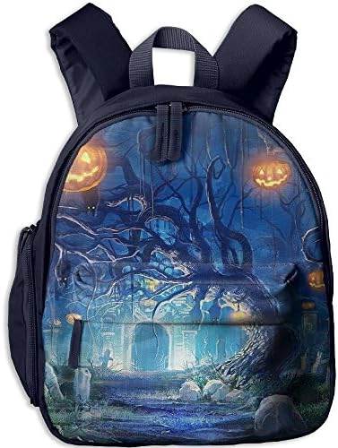 Halloween Bat New Style Kid's Shoulder Backpack School Bag School Backpack Satchel For Teens Boys Girls Students Navy