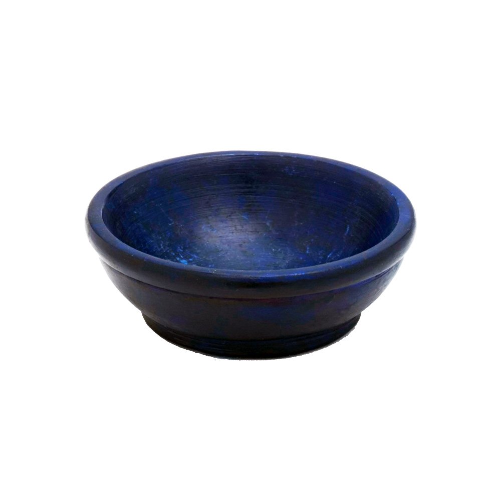 NKlaus Incense burner blue 7,5cm diameter decorative soapstone incense burner 7517