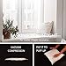 EDOW Luxury Throw Pillow Insert, Soft Fluffy Down Alternative Polyester Square Form Decorative Pillow Insert,Sham Stuffer,Cotton Cover for Sofa, Couch,Bed and Car. (White, 18x18)