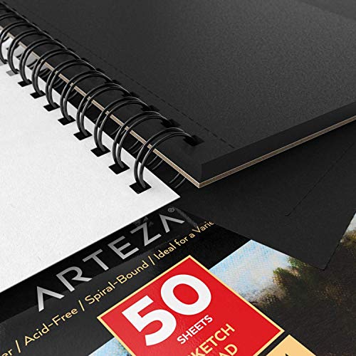 image for ARTEZA Black Sketch Pad, 5.5x8.5