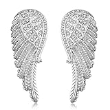 Angel Wing Hoop EarringMother Birthday Valentines Gift Present For Women Girl Wife