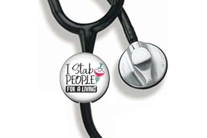 CHNLML Stethoscope Name Tag Nurse Doctor Stethoscope ID Tag Customized Steth ID Tag (I stab People for a Living)