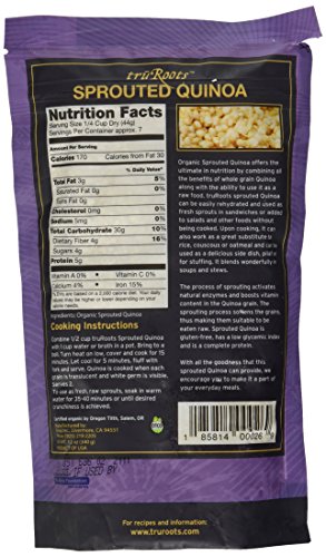 truRoots Whole Grain Sprouted Quinoa, Certified USDA Organic, Gluten Free, 12-Ounce Bag - Thumbnail 5