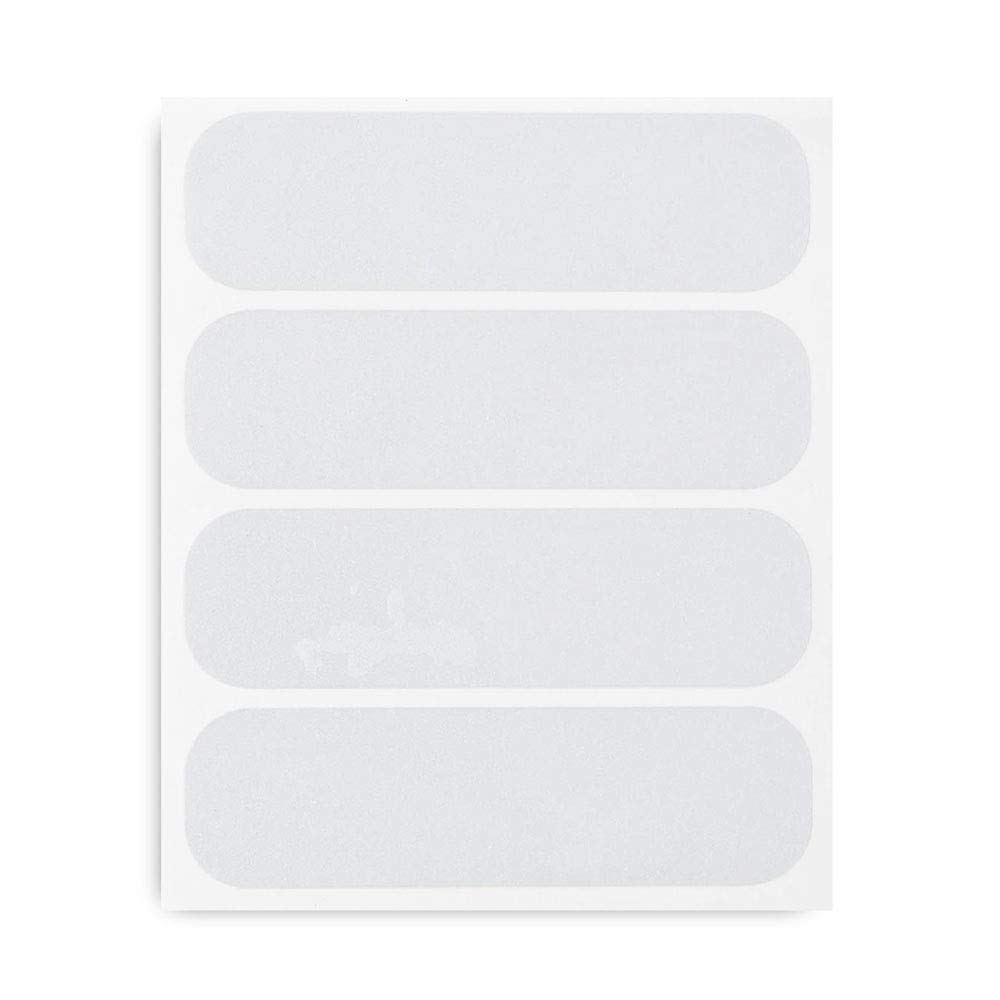 Refractive Stickers for Helmets, White, Set of 4