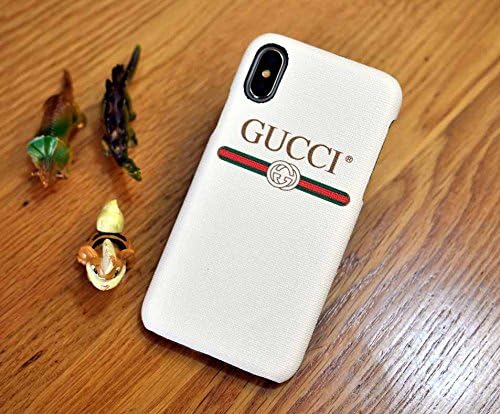 TSLME Designer Inspired G Style case Cover Wallet for Apple iPhone Xs MAX (White)