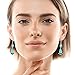 Turquoise Earrings 925 Sterling Silver & Genuine Gemstones (Select style) (Western Dangles)