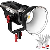 Aputure Light Storm COB 120D 135W 6000K Daylight Balanced LED Continuous Video Light CRI96+ TLCI96+ 14000lux@0.5M Bowens Mount Dual Power Supply 2.4G Remote Control 18dB Low Noise V-Mount Plate