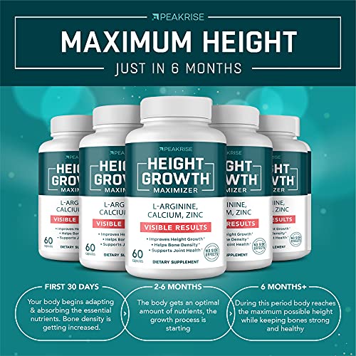 Height Growth Maximizer Made in USA Calcium, Vitamin D3 & Zinc