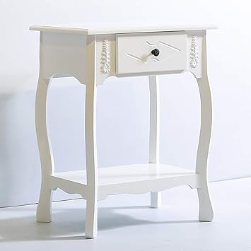 Amazon Com Zgyqgoo Bedside Tables White Telephone Table With