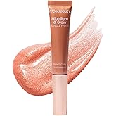 MCoBeauty - Highlight and Glow Beauty Wand - Buildable Liquid Highlighter - Peach Coral Shade - Liquid Cream with Cushion Applicator for Soft, Radiant Finish - Highlighters Makeup