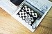 Rough Enough Canvas Big Travel Men Women Wallet Credit Card Holder Coin Purse Pouch Case Organizer with Zipper and Checkerboard Checker Pattern Black White for Outdoor Sport School Boys Girls