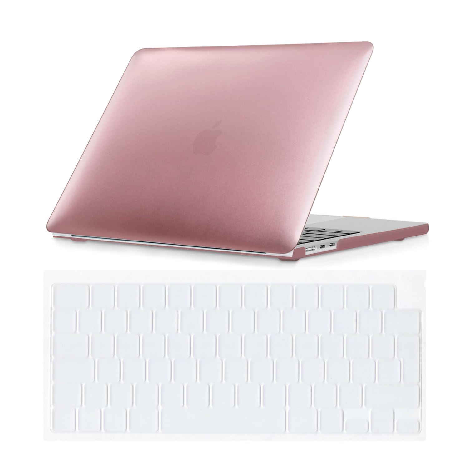 Se7enline Compatible with 2025 2024 2023 MacBook Air 15 inch Case for Mac Air 15.3-inch M4 M3 M2 Chip Model A2941/A3114/A3241 Laptop Protective Hard Shell Case with Keyboard Cover Skin,Rose Gold