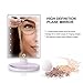 Uarter Lighted Makeup Mirrors Touch Screen 16 LEDs Square Desktop Cosmetic Mirror with Removable 10x Magnifying Mirrors (Batteries not Included)
