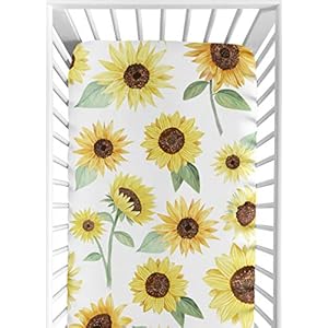 sunflower baby crib bedding set