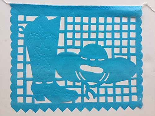 Rodeo Party large PLASTIC Mexican papel picado banner 16 feet long designs as pictured.