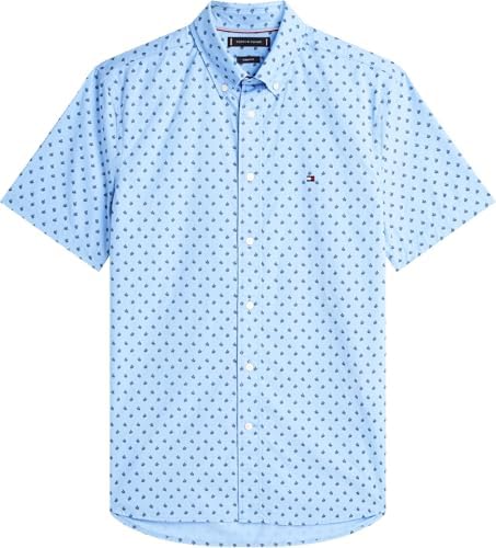Popeline Flex PRT RF BD S/S MW0MW43140 pour Homme, Bleu, M