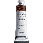 Williamsburg Artist Oil Colors, Italian Pink, 37 ml Tube | Artist grade oil paint delivering rich texture, high pigment load, and distinctive handmade character.