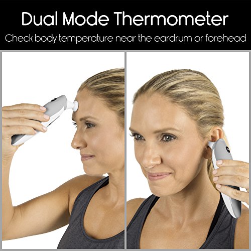Vive Precision Ear And Forehead Thermometer - Instant Digital Readings For Baby, Infants, Toddlers, Kids, Pets And Adults - For Temporal Artery And Tympanic Safety - Medical Accurate Fever Detection