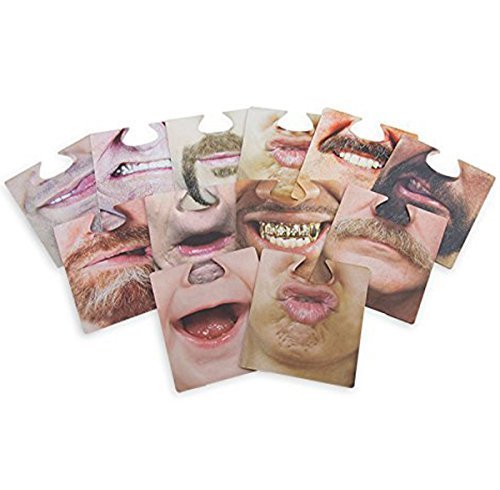 Gentleman's Club Face Coasters - Hilarious Double Sided Coasters - 2 Packs of 20 - 40 Coasters Total