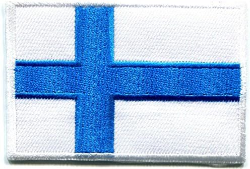Tkazumi Patch - Flag of Finland Finnish Nordic Europe applique iron-on patch new S-95